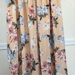 Elegant Floral Maxi Dress Cottagecore V Neck Empire Waist Bohemian Large Spring Blue Photo 7