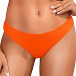 Tempt Me NWT Tempt‎ Me Vibrant Orange Low Rise Bikini Bottom - Lg Photo 0