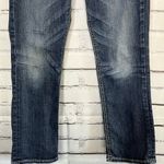 Silver Jeans Blue Straight Leg Suki Mid Rise Capri Pants SZ W27 Distressed Denim Photo 1