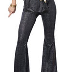 🎃🩷5 for $25 *NWOT*Women’s XS silver sparkly disco/bell bottom costume pants Photo 0