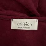 Kaileigh  Women's Check Wine Pullover V-Neck Blouse Top Plus 1X NWOT Photo 5