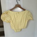 STAUD Eliza Corset Top in Yellow Size 0 Photo 5