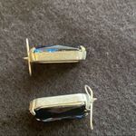 Giant light blue rhinestone earrings Photo 9