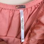 Free People Women’s Lovers Lane Peach Pink One Shoulder Fit and Flare Mini Dress Photo 7