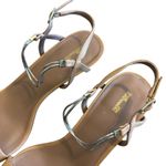 Diane Von Furstenberg  DVF Frankie Sandals Nude Metal Ankle Strap Size 9 Women's Photo 3