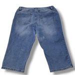D. Jeans Size 8 W32"xL16.5" Capri Jeans Capris Capri Pants Stretch Blue Denim Pants Women's Photo 2