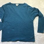 Pure Jill by J. Jill Blue 100% Cotton Long Sleeve Tight Knit Sweater Size XS Photo 8