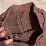 PINK - Victoria's Secret 🤎VS•PINK Brown/Coffee Reversible Fleece Campus SweatPants•Size:L🤎 Photo 5