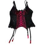 LOVEHONEY Lace Up Bustier Corset Black Size 2X Photo 2