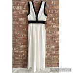Karl Lagerfeld  Ivory Sequin Full Leg Formal Colorblock Jumpsuit NWT 4 Photo 12