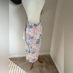 Z&L Asymmetrical Paisley Gathered Skirt, Size Large White Photo 2
