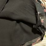 SO  lace inset cami junior medium black & pink floral chiffon v-neck sleeveless Photo 5