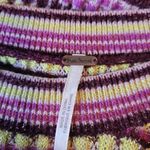 Free People Purple and Yellow Short Sleeve Sweater Dress Photo 8