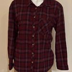 Thread and Supply Burgundy, Purple & Blue Plaid Button Down Collard Shirt … Photo 0