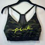 PINK - Victoria's Secret Victorias Secret Pink Women's Ultimate Lightly Lined Sport Bra Camo Green  VS XL Photo 0