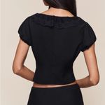 Guizio Paloma Short Sleeve Top XS NWT Black Photo 4