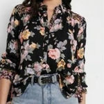 Free People  Hold On To Me Floral Printed Top Button Down Photo 0