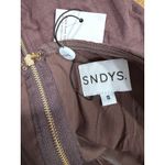 SNDYS x Revolve Romi Chocolate Brown Classic Lightweight Linen Dress NWT Small Photo 4