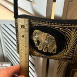 Small Sequoned and Beaded Black Velvet Elephant Purse Photo 3