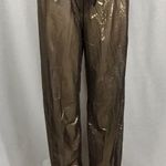 Zuliana Metallic Mesh Pants Size M/L Made in USA New With Tags Brown Photo 2