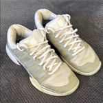 K-Swiss White Silver Athletic Tennis Sneakers Size 8.5 Lace Up Court Shoes Photo 1