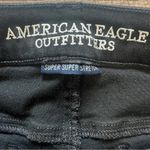 American Eagle Super Super Stretch Jegging Crop Distressed Black Jeans Size 8 Photo 7