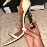 YSL Saint Laurent Heels Gold Yves Photo 0