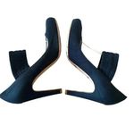 Marc Jacobs ribbed silk heels with round toe elastic strap with rosette SZ 7 Photo 6