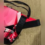 PINK - Victoria's Secret PINK by VS Wear Everywhere Wireless Lightly Lined Bra size 34DD red plaid Photo 2