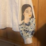 ZARA  Blogger Fave Ecru Multi Girls Print Sweatshirt $59.90 EUC S Rare HTF Photo 8