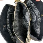 Betsey Johnson Peekaboo Leopard Shoulder Bag Black Quilted Snaps Gold Hardware Photo 6