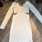 Mija Ribbed Mini Dress by GAUGE81 white size small long sleeve Photo 4