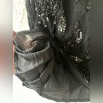 Vintage Black Bleaded 100% silk lined long sleeve cocktail dress/tunic; size M Size M Photo 4