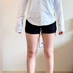 Abercrombie & Fitch Vintage Y2K  Striped Linen Button Up Shirt - White/Blue - S Photo 3