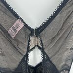 Victoria's Secret  Black Lace Body Suit Size Medium Photo 6