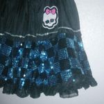 Hot Topic XS/S Hello Kitty Skull Harlequin Black & Blue Tulle Mini Skirt Photo 2