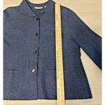 Valerie Stevens  Wool Blend Blue Jacket Cardigan Blazer Womens Size  14 Photo 3