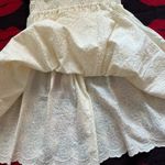 Lily brown Japan kawaii white cream v neck daisy floral lace dress XS Photo 3