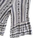 American Eagle AEO Smocked Draped Strapless Tube Top Wide Leg Jumpsuit Sz S Blue Photo 6