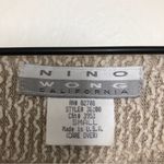 Vintage Nino Wong Linen Blend Knit Textured 3/4 Sleeve V Photo 1