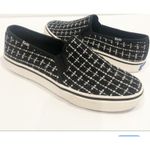 Keds  Double Decker Tweed Slip-On Fashion Sneaker Metallic Black Women US 7 Photo 1