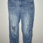 Free People Chloe Baby Barrel Jeans Admiral Blue Sz Small OB985403 distressed XS Photo 0