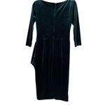 Betsey Johnson Green Velvet Retro Pinup Wiggle Dress Size 8 Photo 3