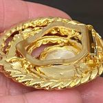 Vintage Unsigned Large Faux Pearl Twisted Rope Gold Photo 5