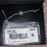 Coach  Crystal C Pendant Necklace Silver 16” + 2” Photo 2