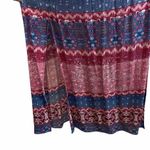 Pink Rose Small Casual Summer Maxi Pink Blue FLoral Smocked Dress Photo 7