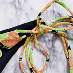 Tavik Swimwear Triangle Bikini Bottom Side Tie Size Large Reversible Lined Green Photo 7