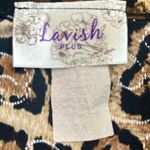 Lavish  Animal Print Cheetah Sheer 3/4 Sleeve Blouse 1X Photo 9