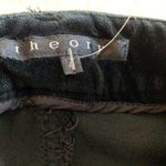 Theory 𝅺nwot  ruched black velvet pants sz 4 /small Photo 4