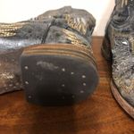 Corral Ladies  Black Leather Distressed Cross Wings Western Boots Size 9.5 M Photo 4